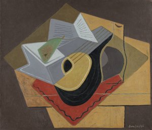 La Mandoline Noire by Juan Gris Oil Painting