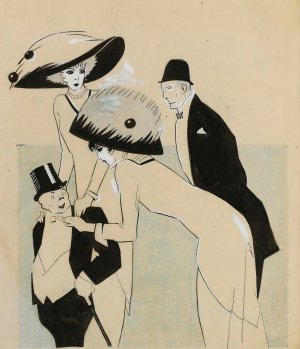 Les Nains by Juan Gris Oil Painting