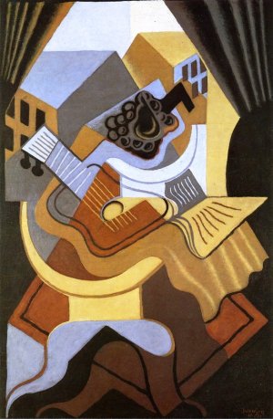 Pedestal Table in Front of the Window Oil painting by Juan Gris