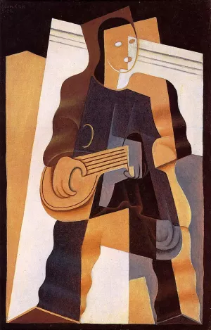 Pierrot III Oil painting by Juan Gris