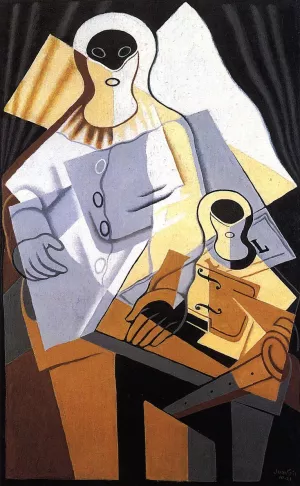 Pierrot Oil painting by Juan Gris