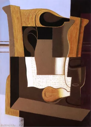 Pitcher by Juan Gris - Oil Painting Reproduction