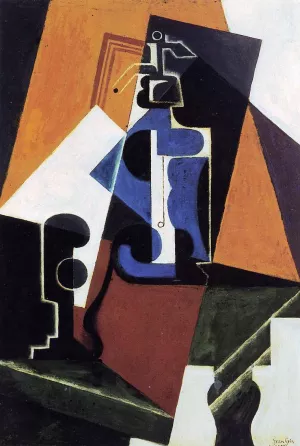 Seltzer Bottle and Glass Oil painting by Juan Gris