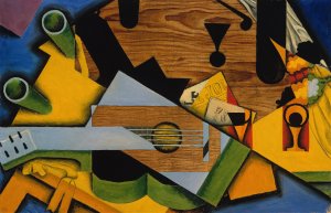 Still Life with a Guitar by Juan Gris Oil Painting