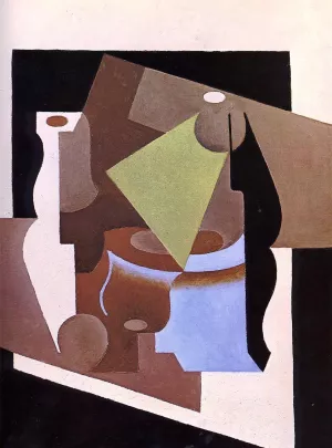 Still Life with Lamp by Juan Gris - Oil Painting Reproduction