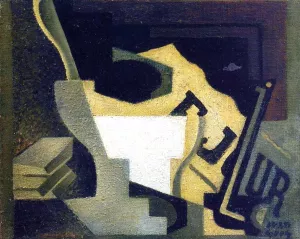 Still Life with Newspaper by Juan Gris Oil Painting