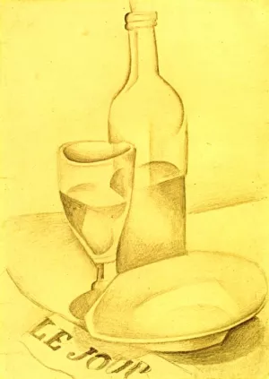 Still Life with Newspaper Oil painting by Juan Gris