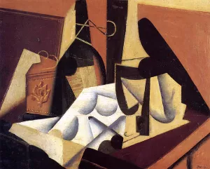 Still Life with Tablecloth by Juan Gris - Oil Painting Reproduction