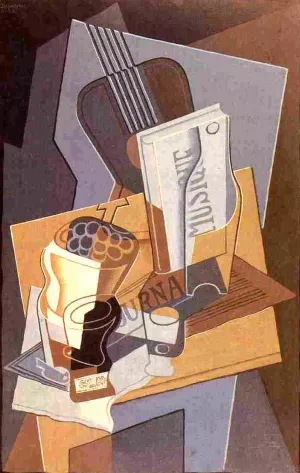 The Book of Music by Juan Gris - Oil Painting Reproduction