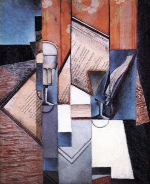 The Book by Juan Gris - Oil Painting Reproduction