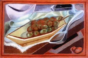 The Bunch of Grapes Oil painting by Juan Gris