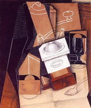 The Coffee Grinder by Juan Gris - Oil Painting Reproduction