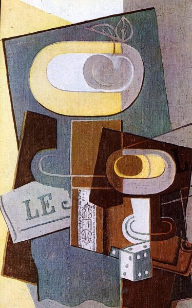Main Product Photo of The Dice Painting by Juan Gris