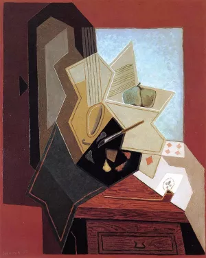 The Flower on the Table by Juan Gris Oil Painting