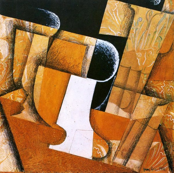 The Glass by Juan Gris - Hand-Painted Oil Painting Reproduction
