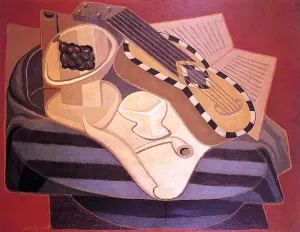 The Guitar with Inlay by Juan Gris - Oil Painting Reproduction