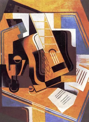 The Guitar by Juan Gris - Oil Painting Reproduction