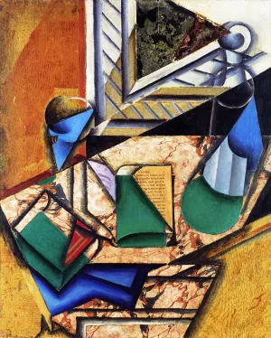 The Marble Console by Juan Gris - Oil Painting Reproduction