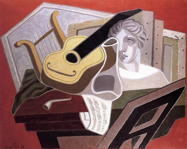 Main Product Photo of The Musician's Table Painting by Juan Gris