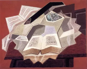 The Open Book by Juan Gris - Oil Painting Reproduction