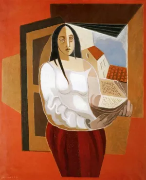 The Reader Oil painting by Juan Gris