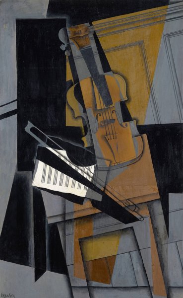 The Violin  by Juan Gris - Hand-Painted Oil Painting Reproduction