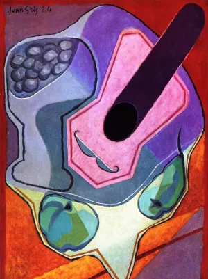 Violin with Fruit by Juan Gris - Oil Painting Reproduction