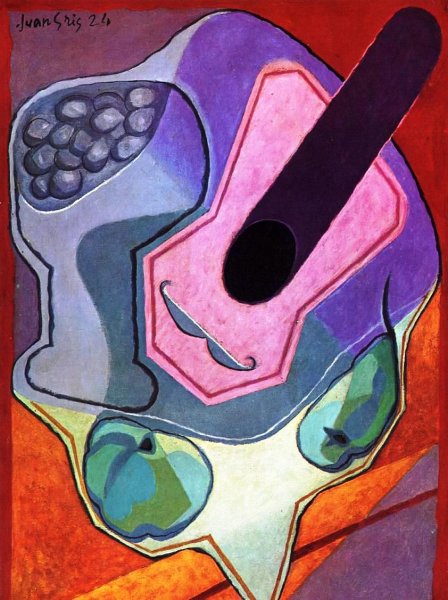 Main Product Photo of Violin with Fruit Painting by Juan Gris