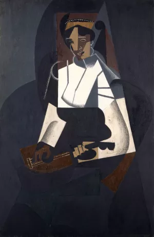 Woman with Mandolin by Juan Gris Oil Painting