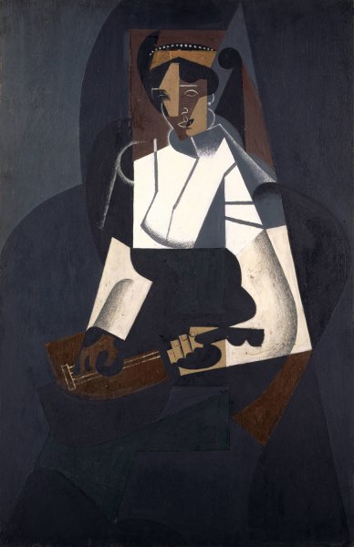 Woman with Mandolin  by Juan Gris - Hand-Painted Oil Painting Reproduction