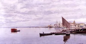 Puerto de Santander by Juan Martinez Abades - Oil Painting Reproduction