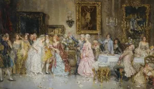 El Banquete Nupcial by Juan Pablo Salinas Oil Painting