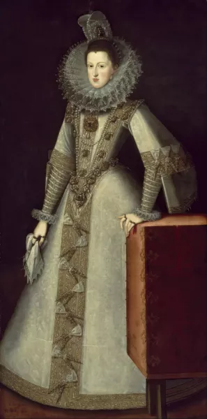 Margaret of Austria, Queen of Spain by Juan Pantoja De La Cruz Oil Painting
