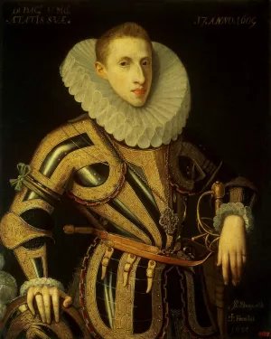 Portrait of Diego de Villamayor by Juan Pantoja De La Cruz - Oil Painting Reproduction