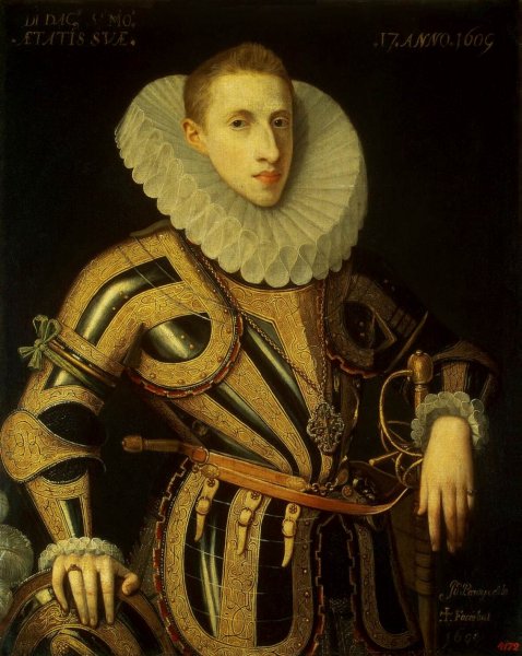Portrait of Diego de Villamayor by Juan Pantoja De La Cruz - Hand-Painted Oil Painting Reproduction