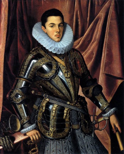 Portrait of Felipe Manuel, Prince of Savoya by Juan Pantoja De La Cruz - Hand-Painted Oil Painting Reproduction