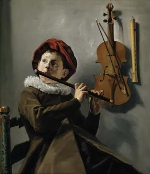 Boy playing the Flute by Judith Leyster Boy playing the Flute by Judith Leyster Oil Painting