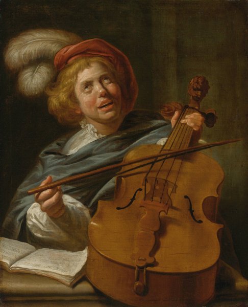 Main Product Photo of Cello Player Painting by Judith Leyster