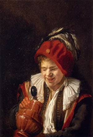 Kannekijker - A Youth With A Jug painting by Judith Leyster