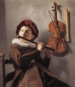 Young Flute Player by Judith Leyster Oil Painting
