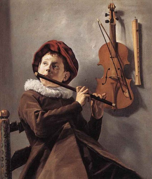 Young Flute Player by Judith Leyster - Hand-Painted Oil Painting Reproduction