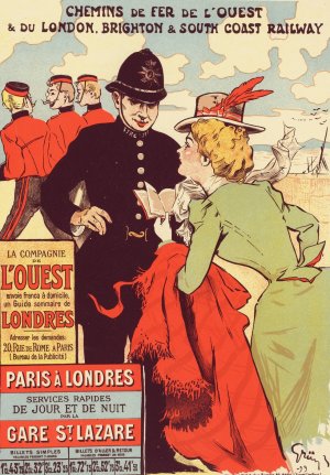 Affiche Pour La Cie De L'ouest by Jules-Alexandre Grun Oil Painting