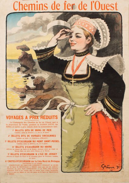 Main Product Photo of Chemins De Fer De L'ouest  Painting by Jules-Alexandre Grun