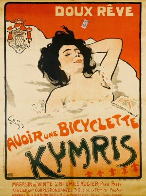 Doux Reve, Avoir Une Bicyclette Kymris by Jules-Alexandre Grun Oil Painting