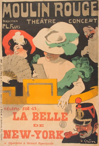 Main Product Photo of La Belle De New-York  Painting by Jules-Alexandre Grun