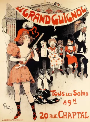 Le Grand Guignol, Tous Les Soirs by Jules-Alexandre Grun Oil Painting