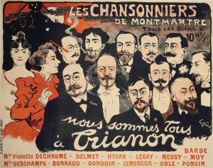 Les Chansonniers De Montmartre Tous Les Soirs A by Jules-Alexandre Grun Oil Painting