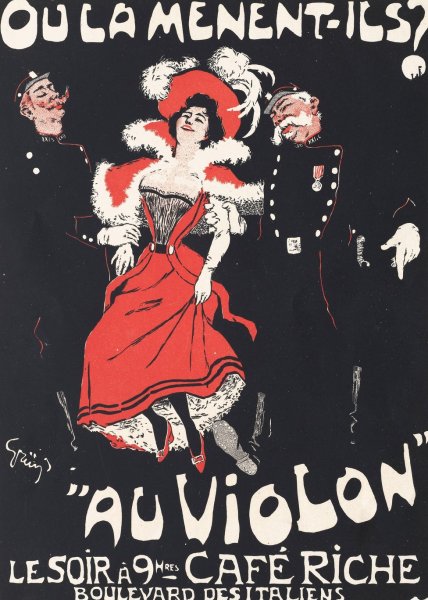 Main Product Photo of Les Maitres de L'Affiche, Pl. 103 Cafe Reche  Painting by Jules-Alexandre Grun