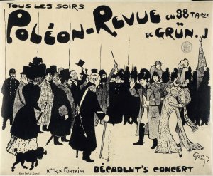 Tous Les Soirs Poleon-Revue En 38 Ta Aux ,De Grun. J by Jules-Alexandre Grun Oil Painting