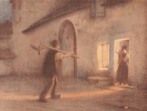 Le retour des champs by Jules Alexis Muenier Oil Painting